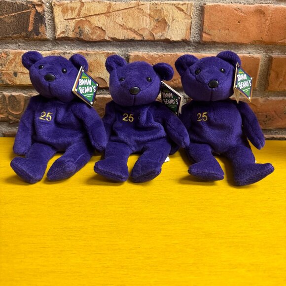 Lot of 3 Mark McGwire Salvino's Bamm Beanos Beanie Babies MLB Vintage 1998 MWT - Picture 2 of 5